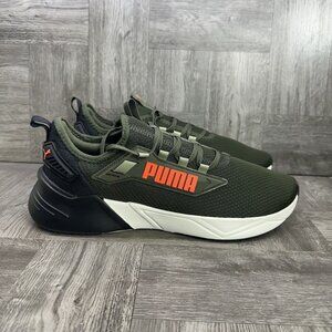 Puma Retaliate 3 Men's size 11.5 Olive Green Running Shoes